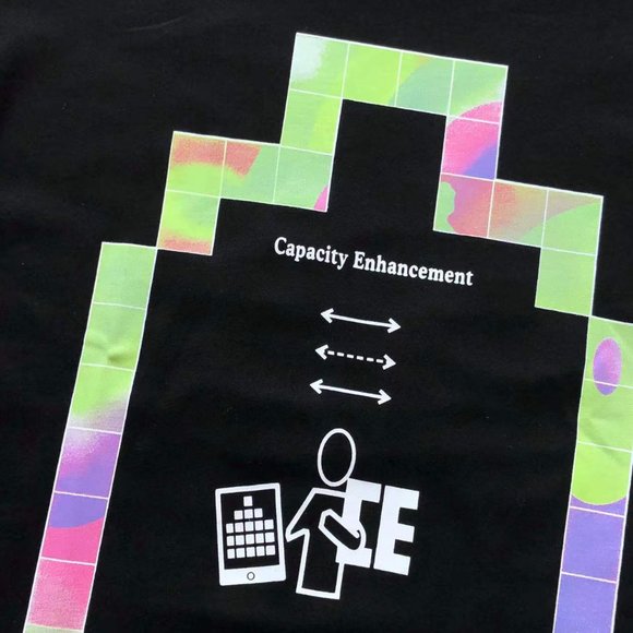 Cavermpt Black Short Sleeve Multicolor Mansion Print T-Shirt - Picture 12 of 13